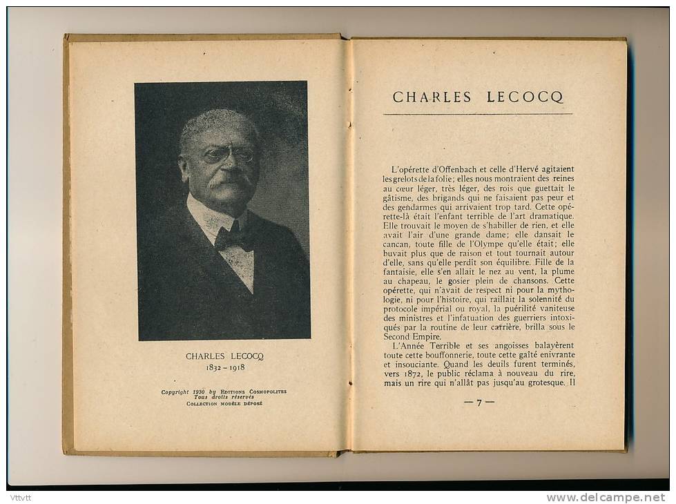 "Une Heure De Musique Avec Charles Lecocq" (1930) Texte De Louis Schneider, Paroles Et Musiques, 60 Pages - A-C