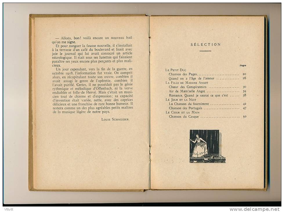 "Une Heure De Musique Avec Charles Lecocq" (1930) Texte De Louis Schneider, Paroles Et Musiques, 60 Pages - A-C