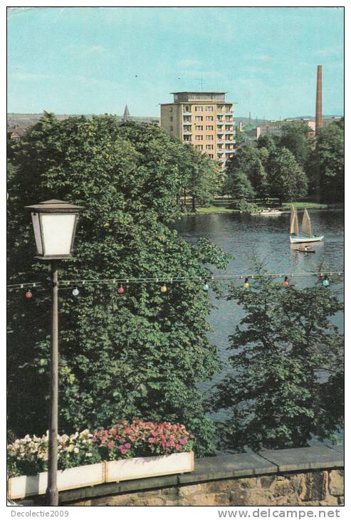 ZS17915 Chemnitz Karl-Marx-Stadt Schlossteich Lake Boats Bateaux Not Used Perfect Shape - Chemnitz (Karl-Marx-Stadt 1953-1990)