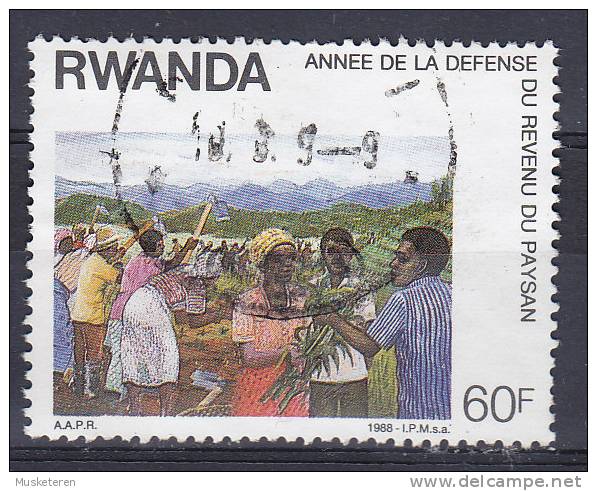 Rwanda 1988 Mi. 1387    60 Fr Sicherstellung Der Bäuerlichen Einkommen - Oblitérés