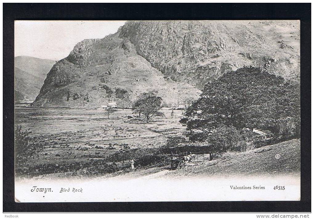 RB 813 - 1912 Postcard Horse &amp; Cart Bird Rock Towyn Denbighshire Wales - Denbighshire