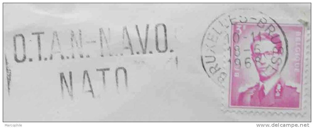 OTAN - NATO - NAVO / 1968 BRUXELLE OBLITERATION SUR LETTRE (ref 2256) - OTAN