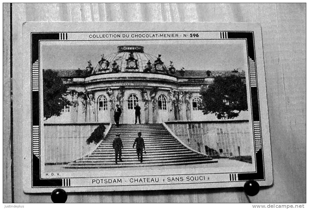 COLLECTION DU CHOCOLAT MENIER N°  596 POTSDAM CHATEAU SANS SOUCI SCAN R/V - Menier