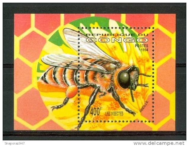 1994 Congo Api Insetti Insects Insectes Block MNH**B86 - Abeilles