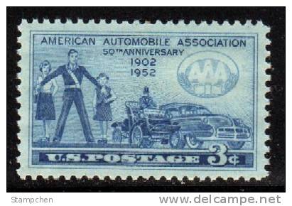 1952 USA American Automobile Association Stamp Sc#1007 Girl Car - Ongebruikt