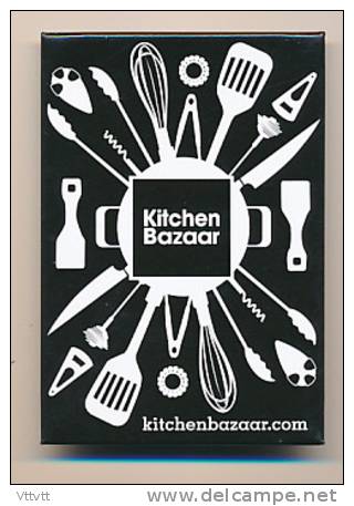 Magnet : KITCHEN BAZAAR, Neuf, Métal (5,5 Cm Sur 7,5 Cm) Magasin De Cuisines - Advertising