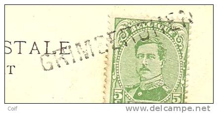 137 Op Kaart Met Naamstempel GRIMBERGHEN Als Noodstempel Gebuikt - Fortune (1919)