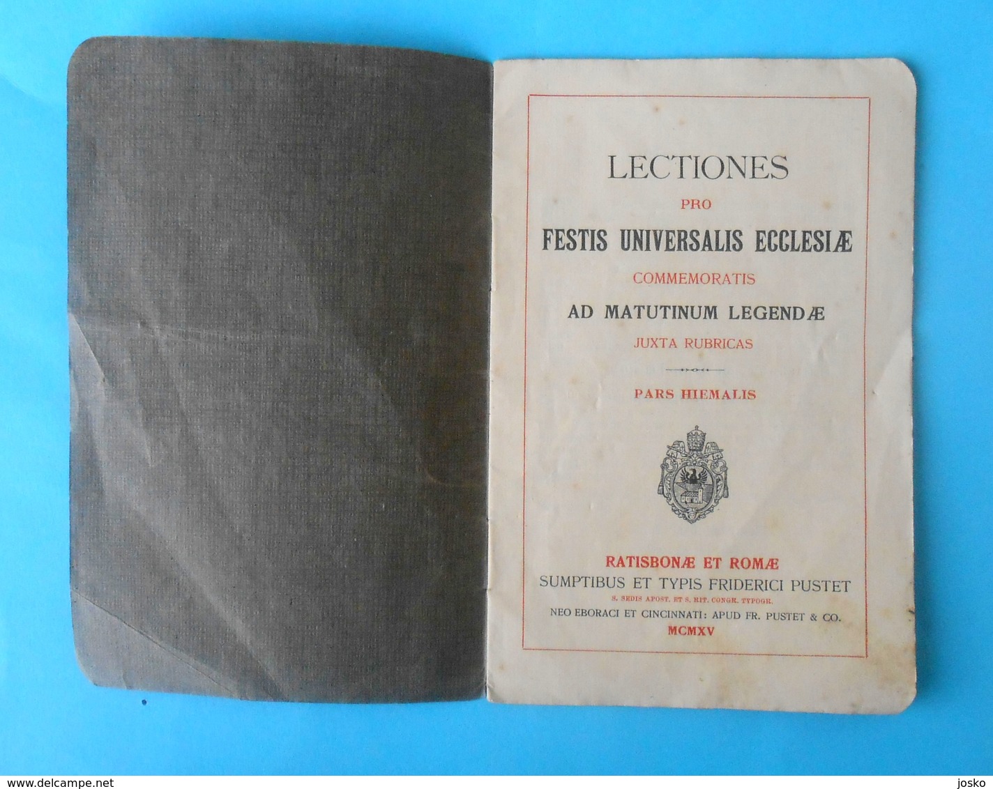 LECTIONES CONTRACTAE - Latin Langauage * 1915. Ratisbonae Et Romae ( Regensburg & Roma ) Religion Small Book - Oude Boeken