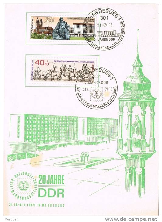 Tarjeta MAGDEBURG 1969 (Alemania Democratica)  20 Años DDR - Brieven En Documenten