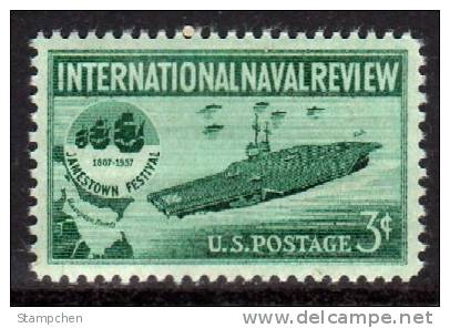 1957 USA International Naval Review Stamp Sc#1091 Ship - Ongebruikt