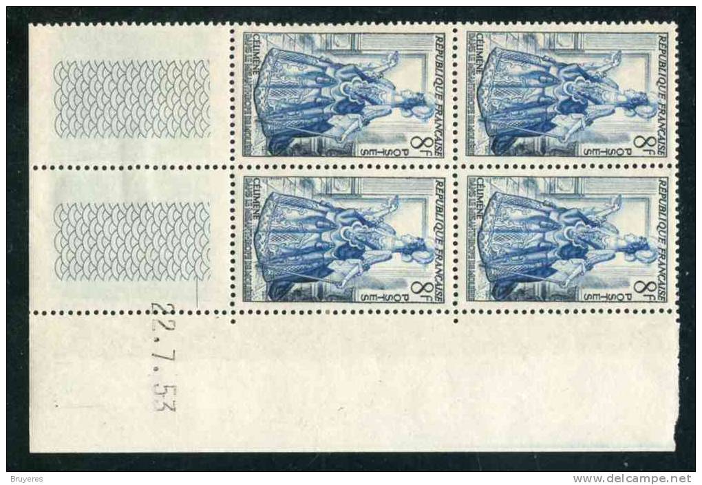 Bloc De 4 Timbres* Gommés De 1953 "8f. - CELIMENE" Avec Coin Daté 22. 7. 53 (1 Trait) - 1950-1959