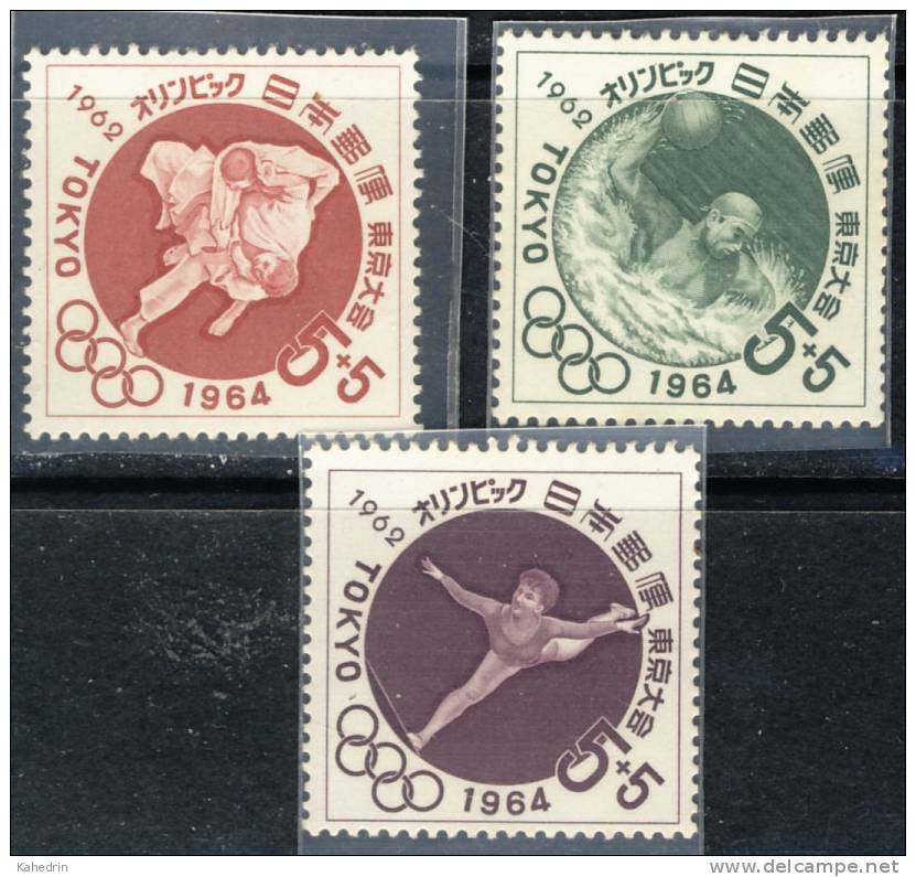 Japan 1962, Mi. # 797-99 **, MNH, Tokyo Olympic Games / Olympiade / Sport - Neufs