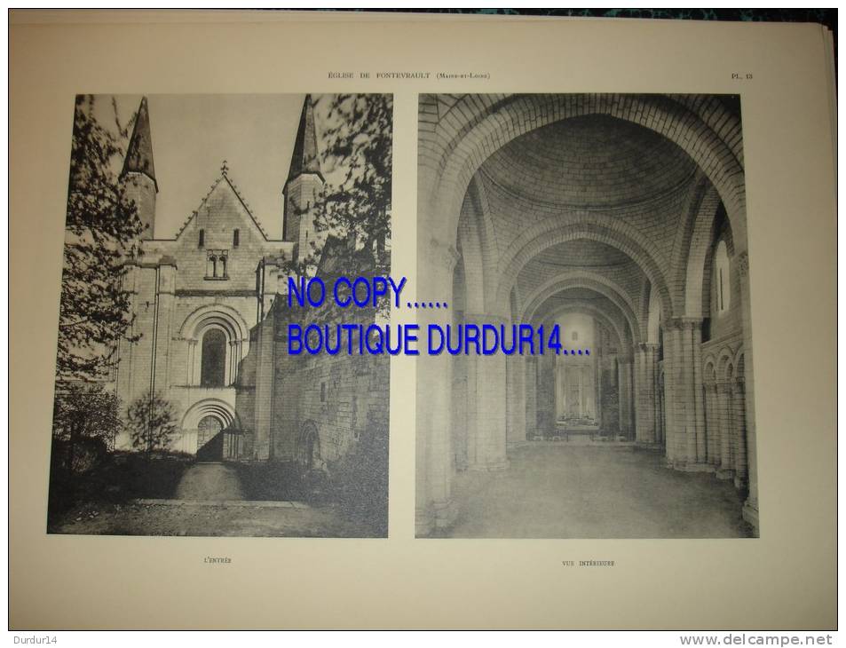 L´ARCHITECTURE - 1931 - FONTEVRAULT ( Maine Et Loire ) L´Église - L'Entrée - Vue Intérieure (2) - Architecture