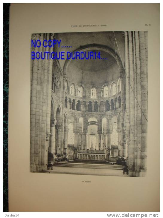 FONTGOMBAULT ( Indre  ) L'Église -  Le Choeur - Le Choeur Et Le Transept  ( 2 PLANCHES... ) - Architektur