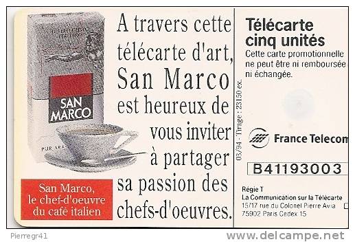 CARTE-PRIVEE-5U-GN-20-GEM A-03/94-SAN  MARCO-LOUVE 1-V° Série 3003-UTILISE- -TBE-LUXE - 5 Einheiten