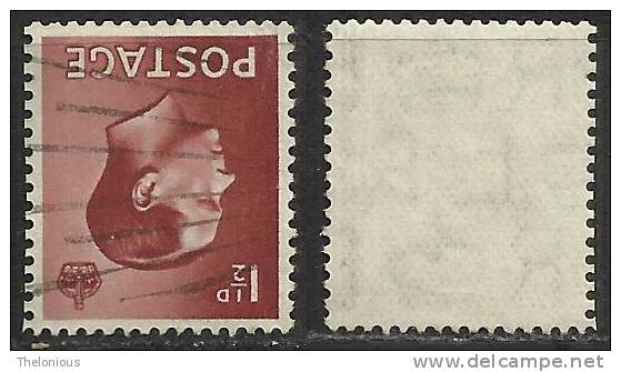 Gran Bretagna - 1 1/2 D. Used - N. Stanley Gibbons 459wi - N. Unificato 207r  Con Filigrana Rovesciata - Gebraucht