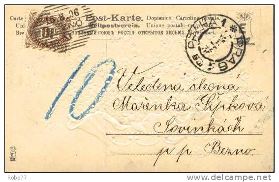 1906 Austria Postcard With Postage Due Stamp. Praha 1, 14.8.06.  (G10c018) - Taxe