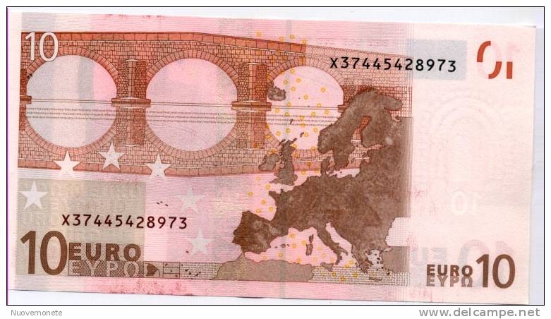 EURONOTES BANCONOTA BILLET DA 10 EURO X GERMANIA P013H5 FDS - 10 Euro