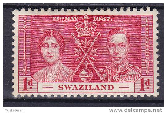 Swaziland 1937 Mi. 24      1 P Kong George VI. Coronation MH* - Swaziland (...-1967)