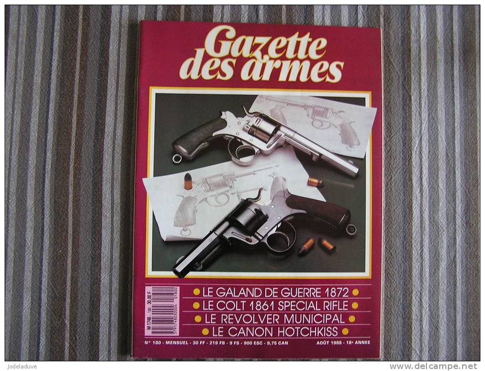 LA GAZETTE DES ARMES N° 180 Armement Pistolet Revolver Fusil  Baïonette Poignard Dague Guerre War WW I WW II Empire - Waffen