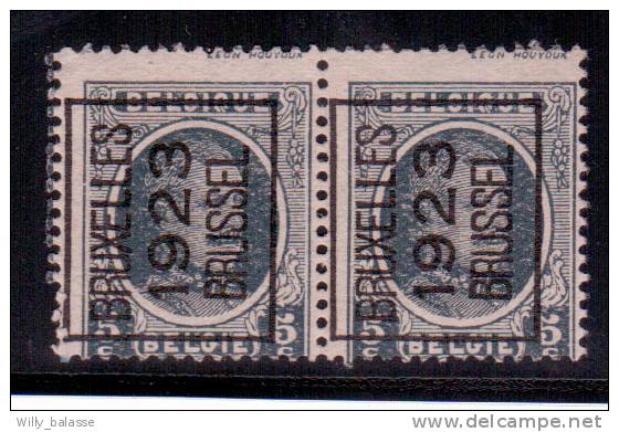 N°193 En Paire Préos BRUXELLES 1923 Avec Curiosités NOM Au-dessus - Typos 1922-26 (Albert I.)