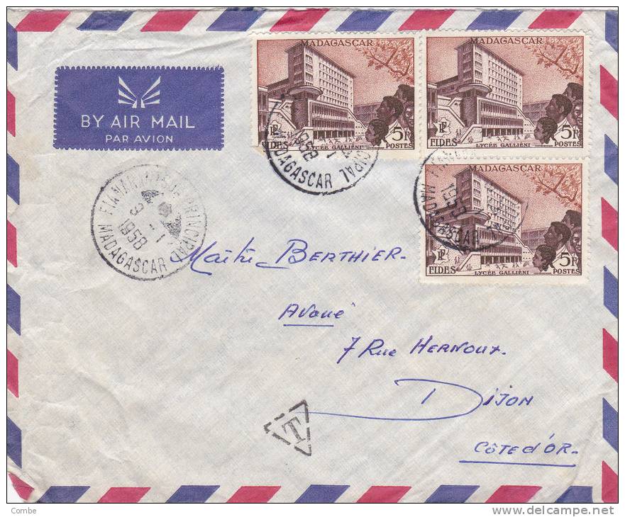 Belle Lettre Madagascar, 1958, Tananarive Pour Dijon /809 - Briefe U. Dokumente