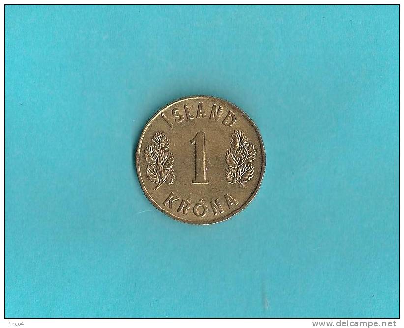 ISLANDA - ICELAND -  1 KRONA 1975 - IJsland