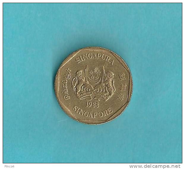 SINGAPORE   ONE  DOLLAR 1988 - Singapur