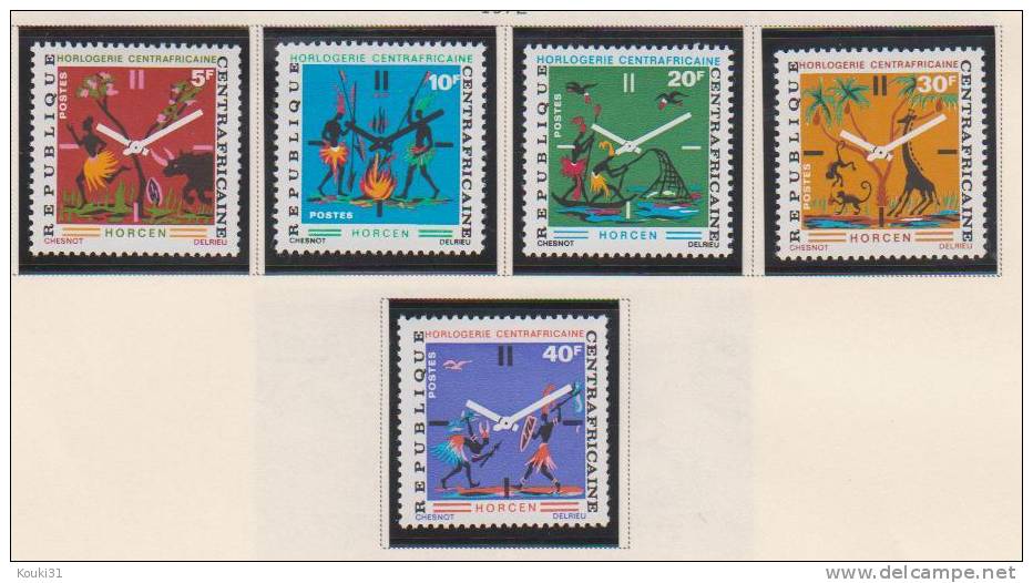 Centrafricaine YT 177/81 * : Horlogerie Centrafricaine - Clocks