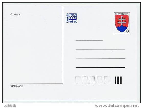 SLOVAKIA 1997 3 Sk. Arms Postcard - Ansichtskarten