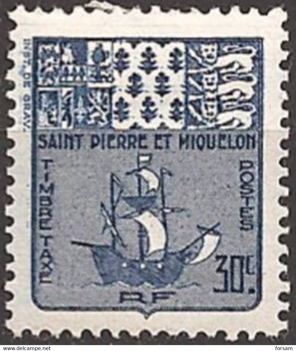 SAINT-PIERRE And MIQUELON..1947..Michel # 68...MLH...Portomarken. - Nuovi