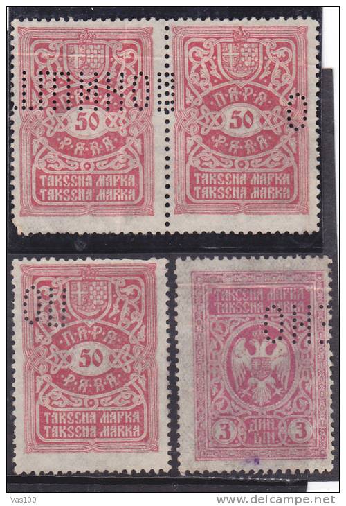 PERFINS,PERFORES 4 STAMPS. - Perfins