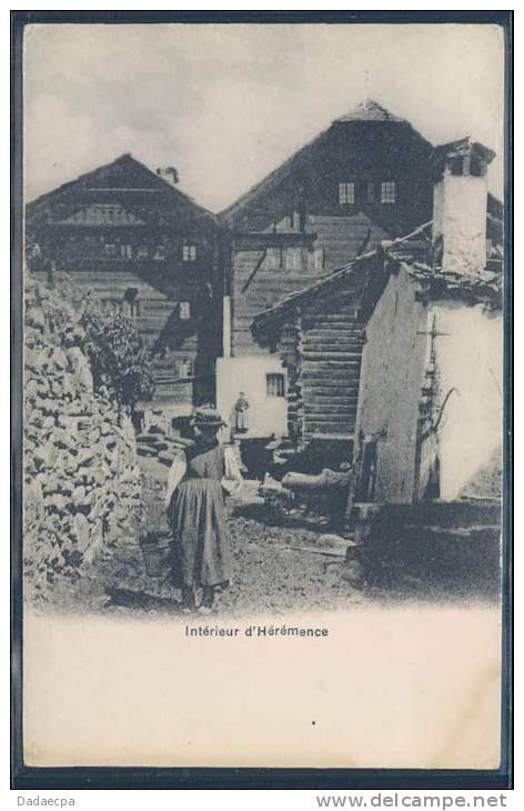 Valais, Intérieur D' Héremence, Animée, Costumes, - Hérémence