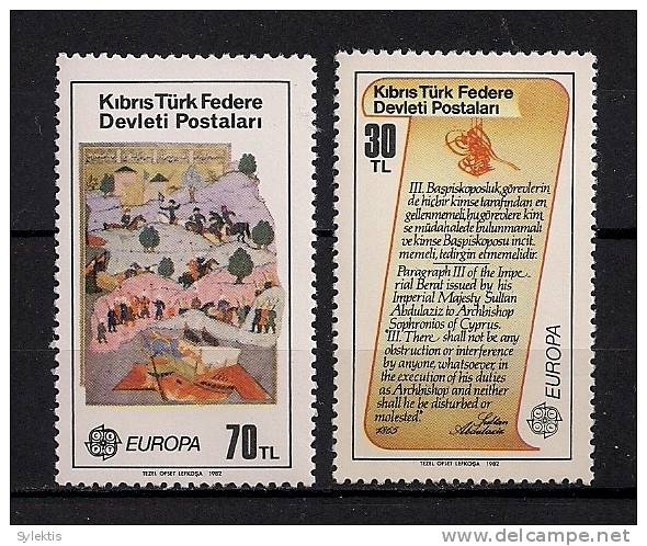 CYPRUS TURKEY EUROPA CEPT 1982 SET MNH - Unused Stamps