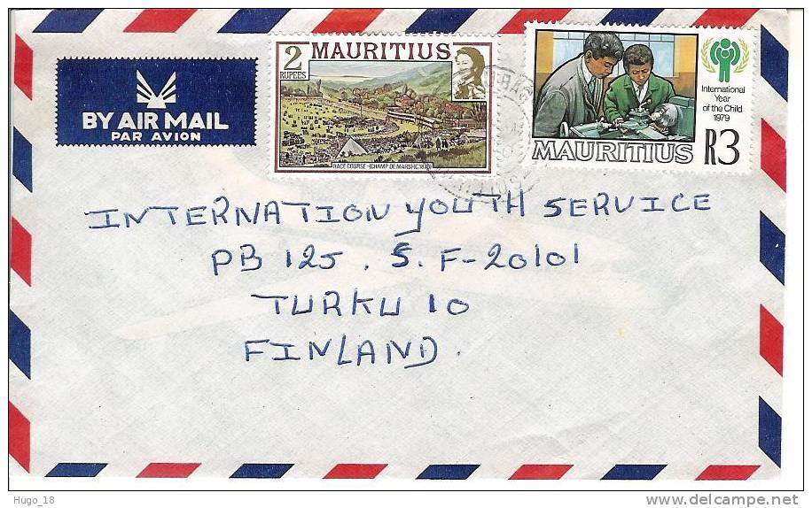 Lettre Mauritius Vers Finland - Maurice (1968-...)