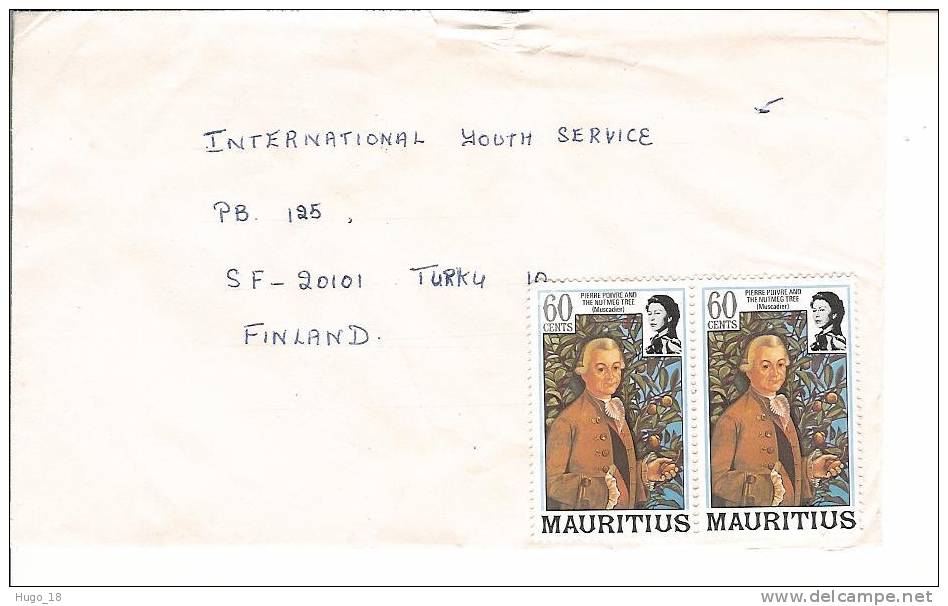 Lettre Mauritius Vers Finland - Mauritius (1968-...)