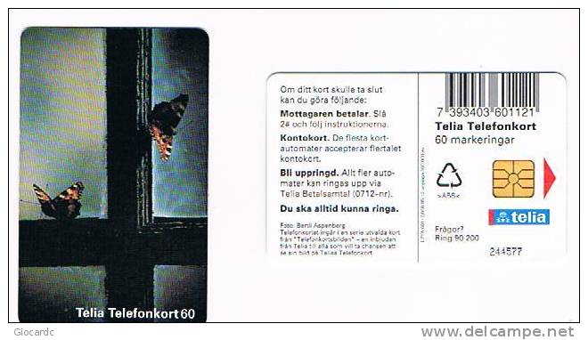 SVEZIA (SWEDEN) - TELIA  (CHIP) - 1995 BUTTERFLIES   -  USED °- RIF. 7616 - Papillons