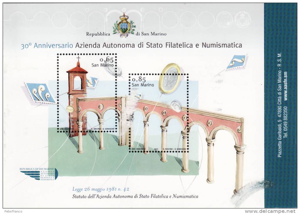 2011 San  Marino - Auguri - Interi Postali
