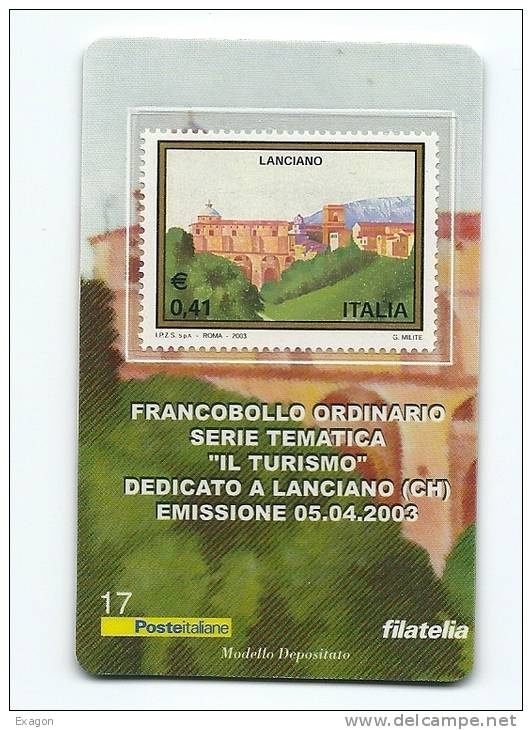 TESSERA  FILATELICA  -  Ordinario Serie Tematica  -  IL  TURISMO   -  Emissione 05. 04. 2003 - Philatelistische Karten