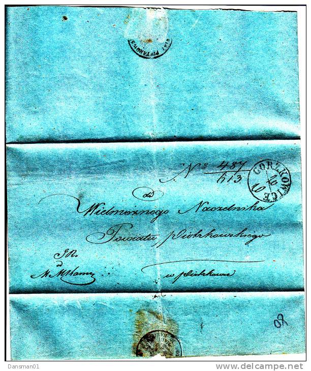 POLAND GORZKOWICE FULL COVER 1863 CAT 84A Black - ...-1860 Prefilatelia