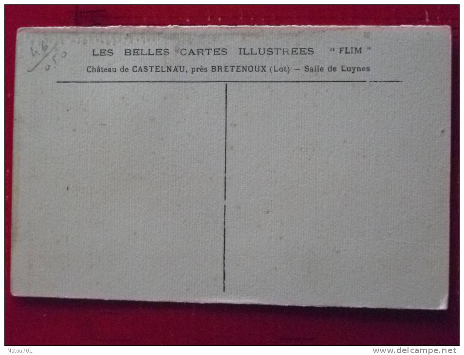 V7-46-lot-bretenoux-chateau De Castelnau--salle De Luynes-balcon D'honneur-carte Flim-les Deux - Bretenoux