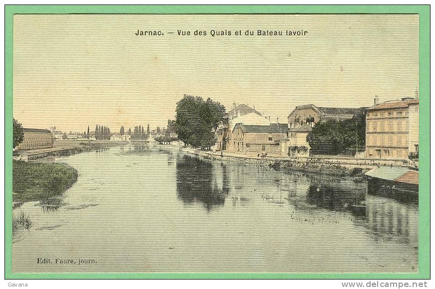 16 JARNAC - Vue Des Quais Et De Bateau Lavoir - Jarnac