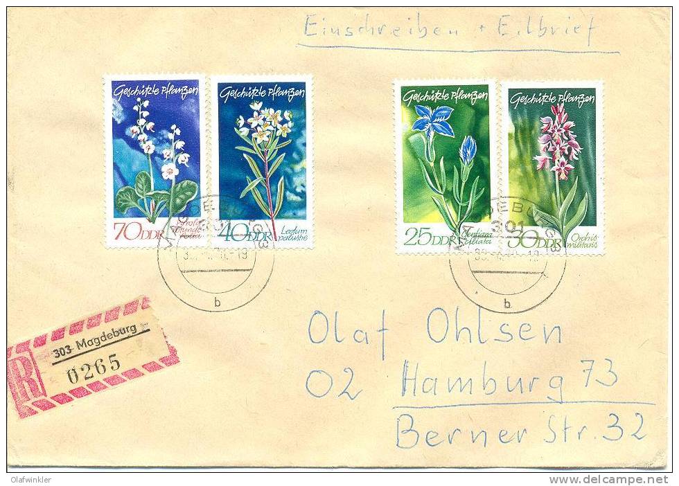 1970 Geschützte Pflanzen (III) Mi 1563-8 / Sc 1194-9 / YT 1225-60 Auf Satzbrief/lettre/on Letter [sim] - Lettres & Documents