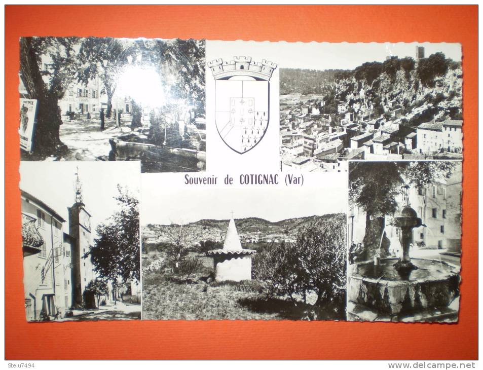 Cotignac(var) Souvenir Cm8,5x13,5 Presenza Di Lieve Piega Viaggiata - Cotignac