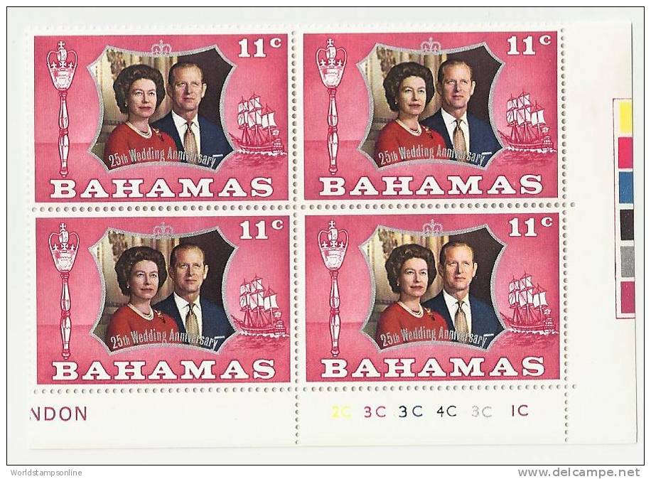 Bahamas, Year 1972, Mi 352, 25th Wedding Anniversary, MNH** - Bahamas (1973-...)