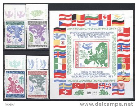 BULGARIA - BULGARIE   - EUROPA - KSZE - FLAGS - MAPS - MADRID  - **MNH - 1983 - Institutions Européennes