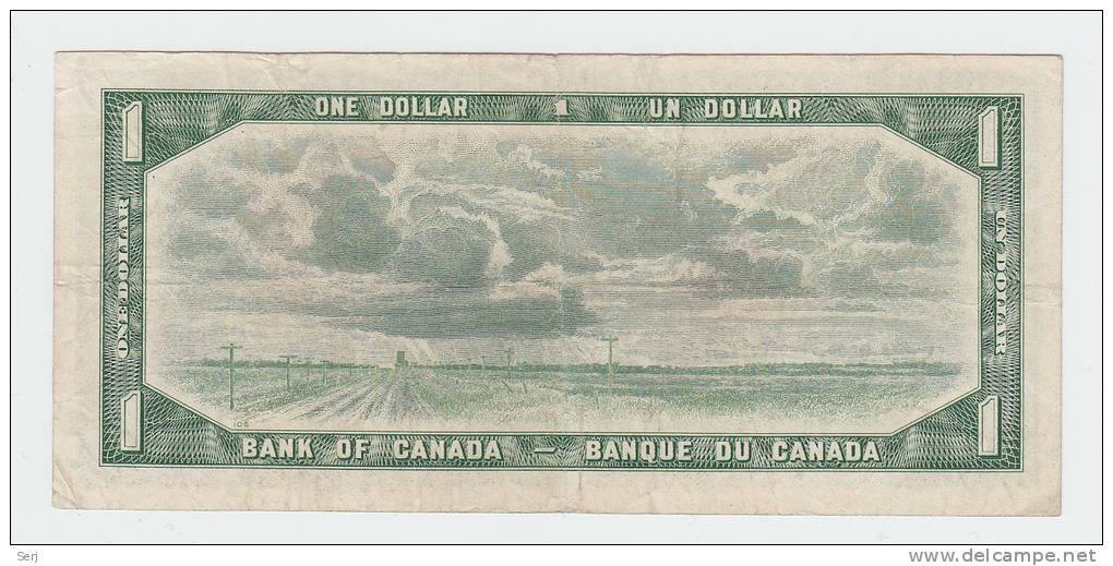 Canada 1 Dollar 1954 QEII VF P 74b 74 B - Canada