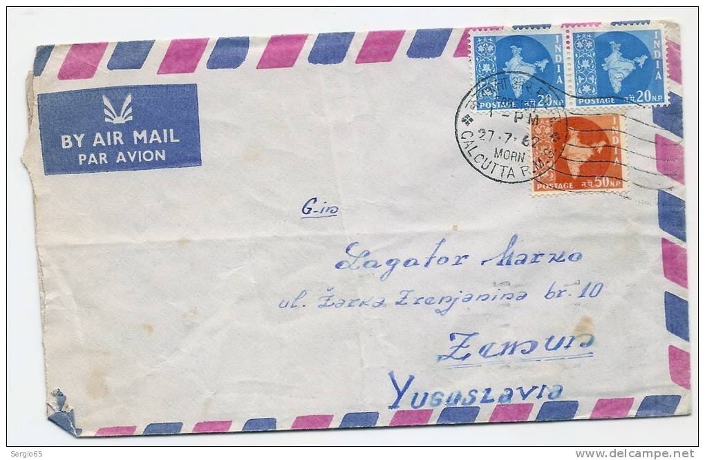 COVER - Traveled 1962th - Poste Aérienne