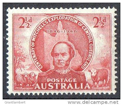 Australia 1946 Mitchell Exploration Of Queensland 2.5d MNH - Mint Stamps