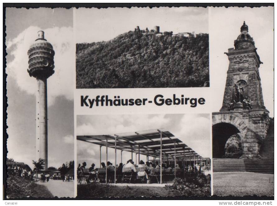 AK Kyffhäuser, Terrassengaststätte Rothenburg Mit NVA-Erholungsheim, Gel, 1966 - Kyffhäuser